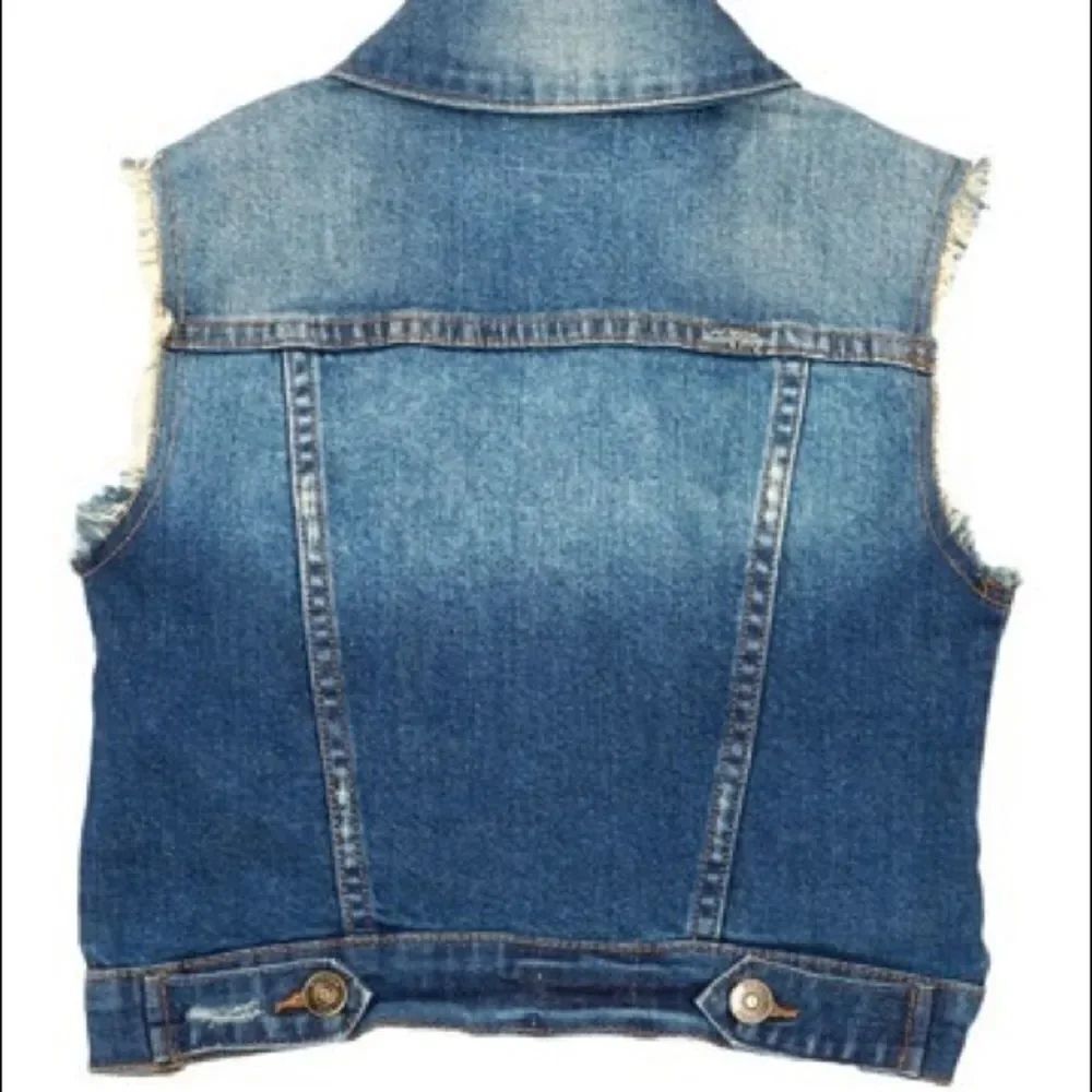 Hudson | Distressed Denim Vest - Picture 6 of 7